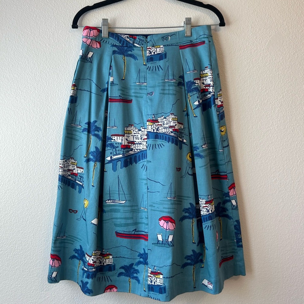 Biden Lola Midi Skirt Size 6R Blue - Picture 3 of 8